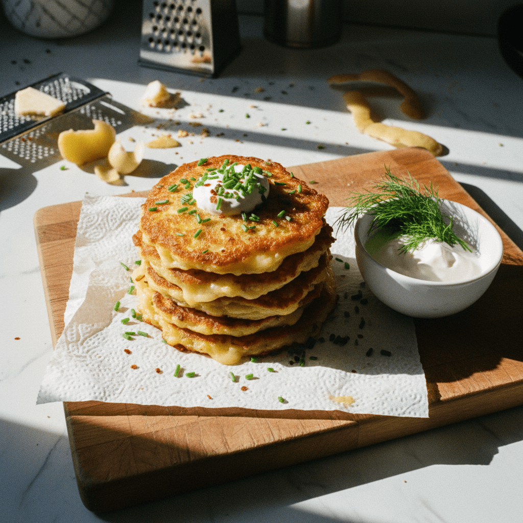 Cheesy Potato Pancakes