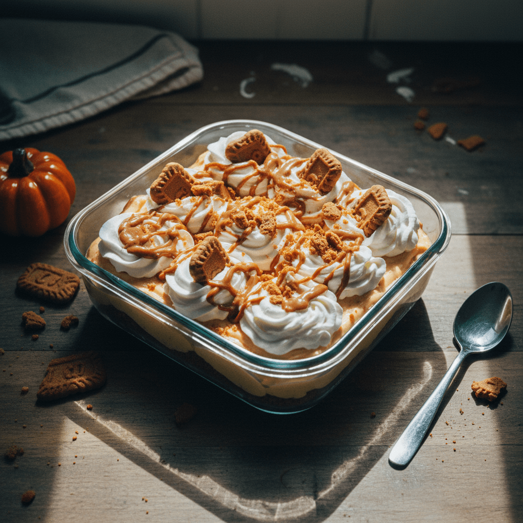 Pumpkin Biscoff Pudding
