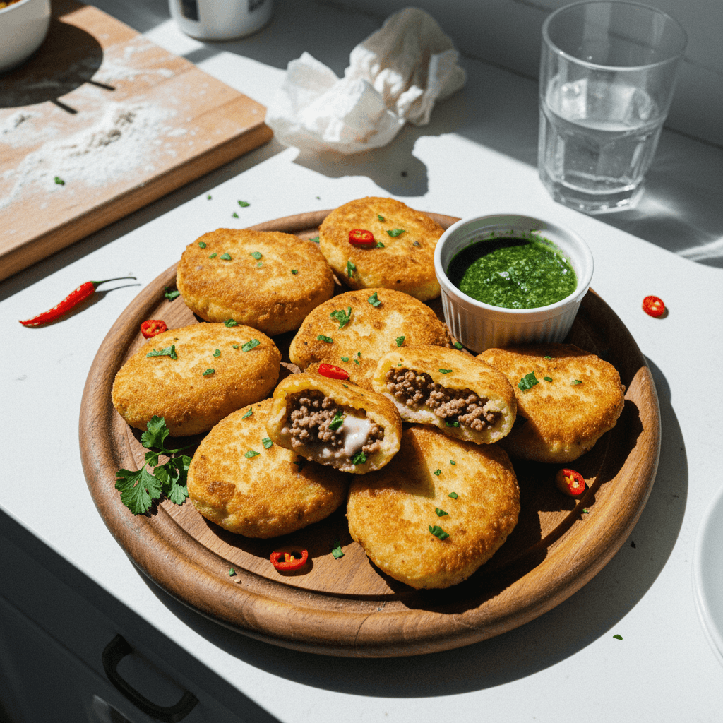 Stuffed Potato Patties (Pastel de Batata)