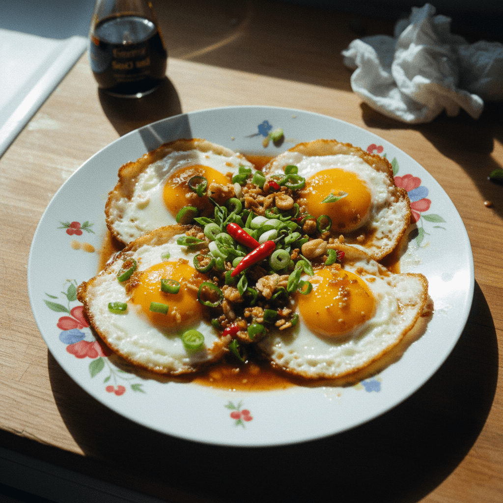 Spicy Fried Eggs