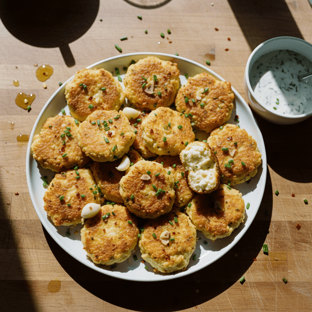 Cottage Cheese Garlic Bites