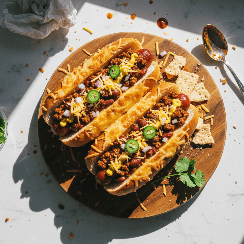 Grilled Cheese Chili Dog