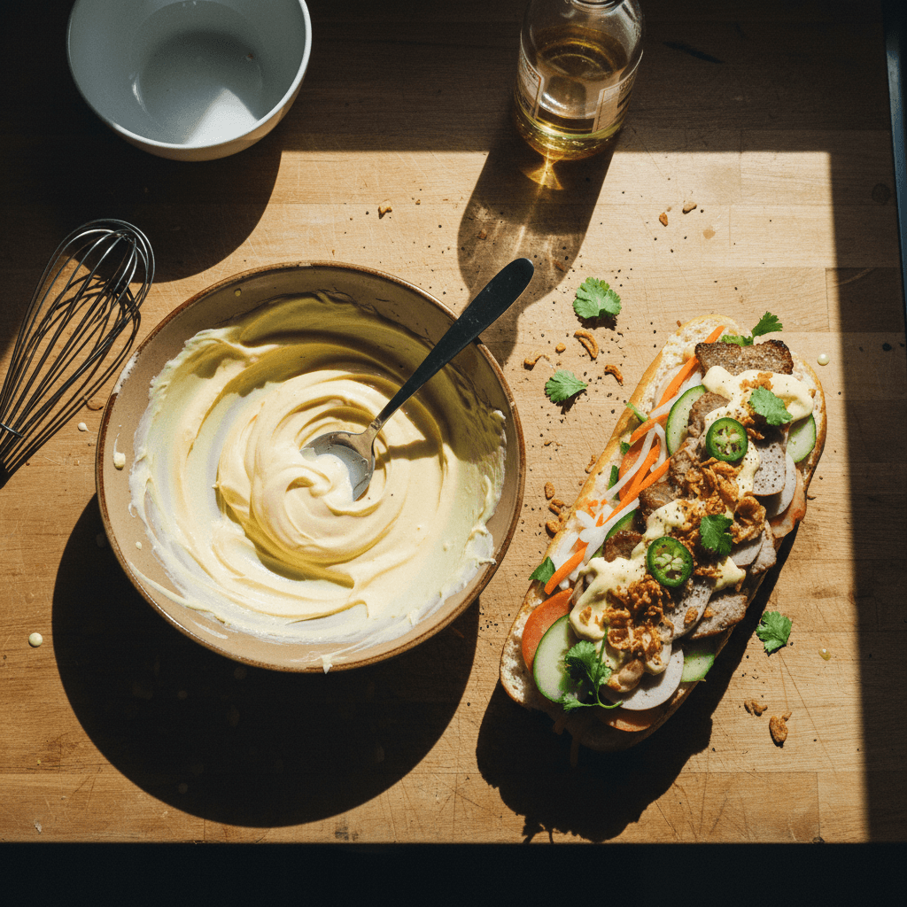 Vietnamese Bánh Mì Mayo (Sốt Dầu Trứng)