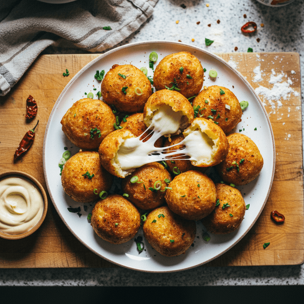 Crispy Cheese Stuffed Potato Balls