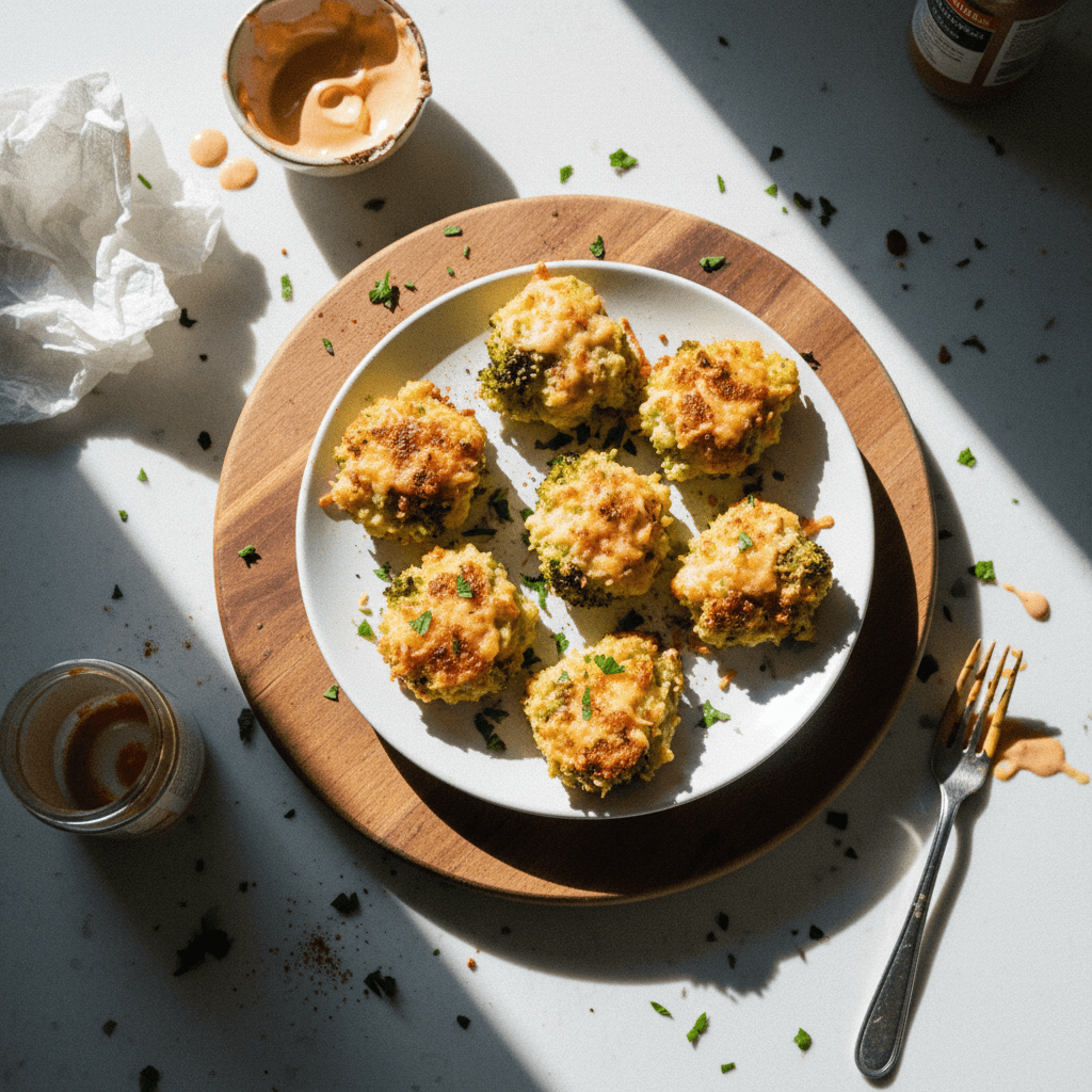 Baked Broccoli Cheese Bites
