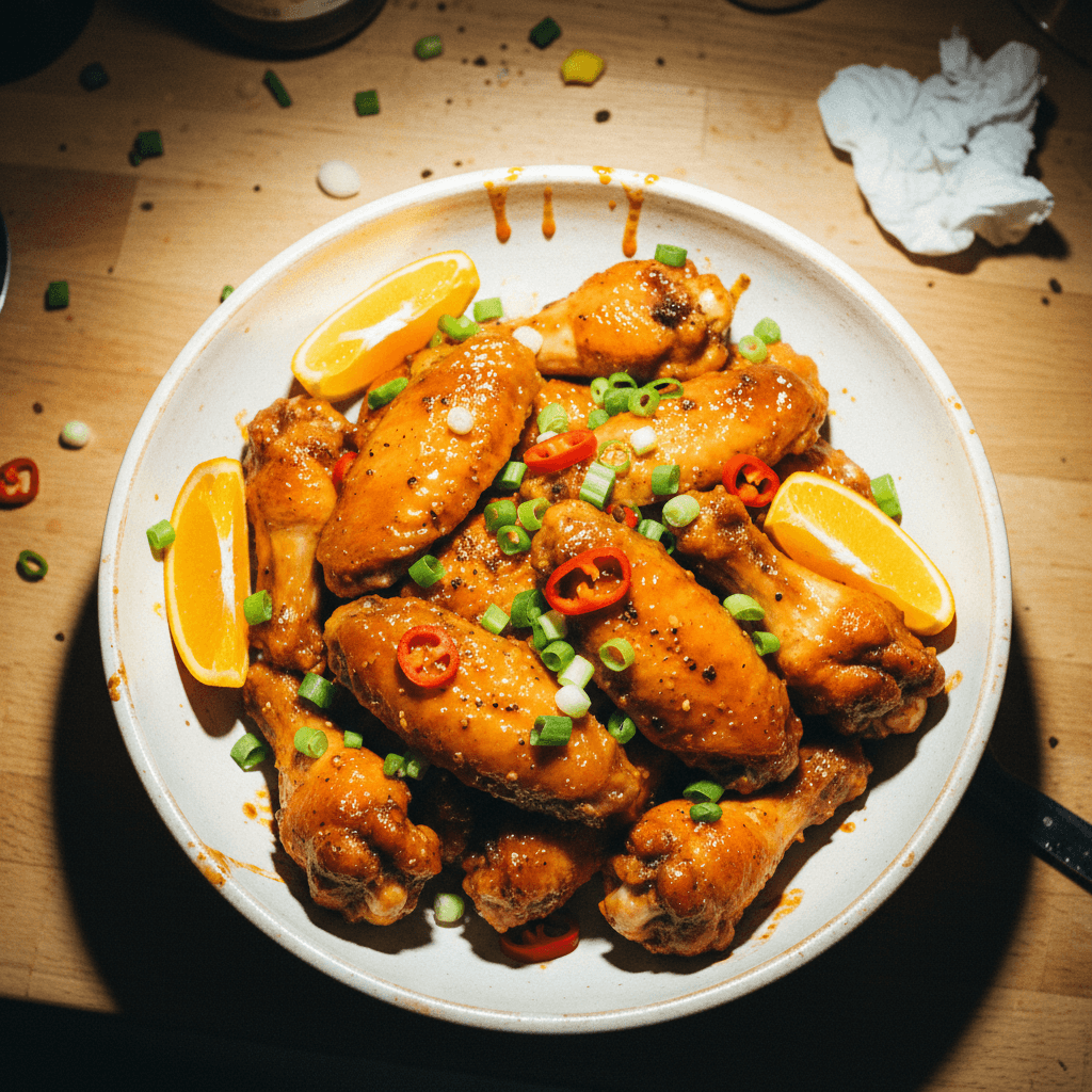 Sticky Orange Jerk Wings