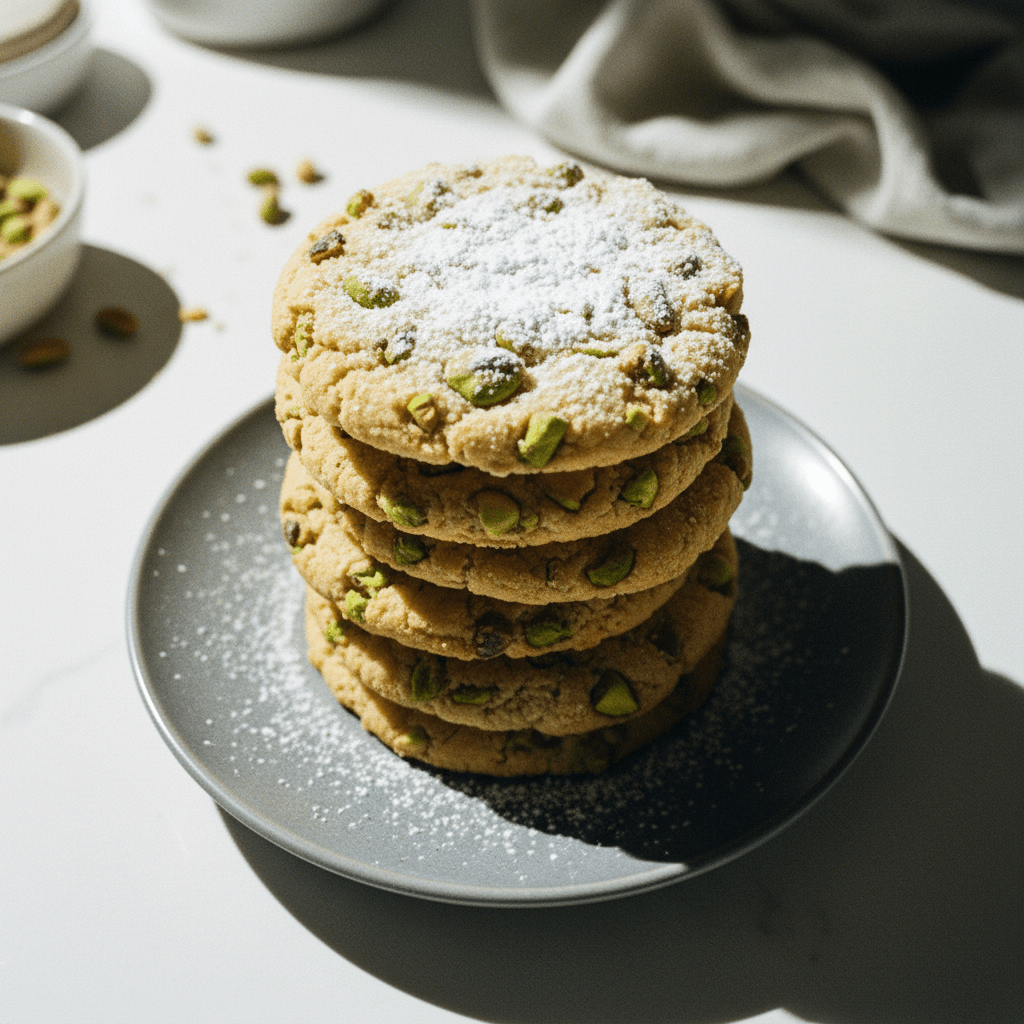 Pistachio Shortbread Cookies