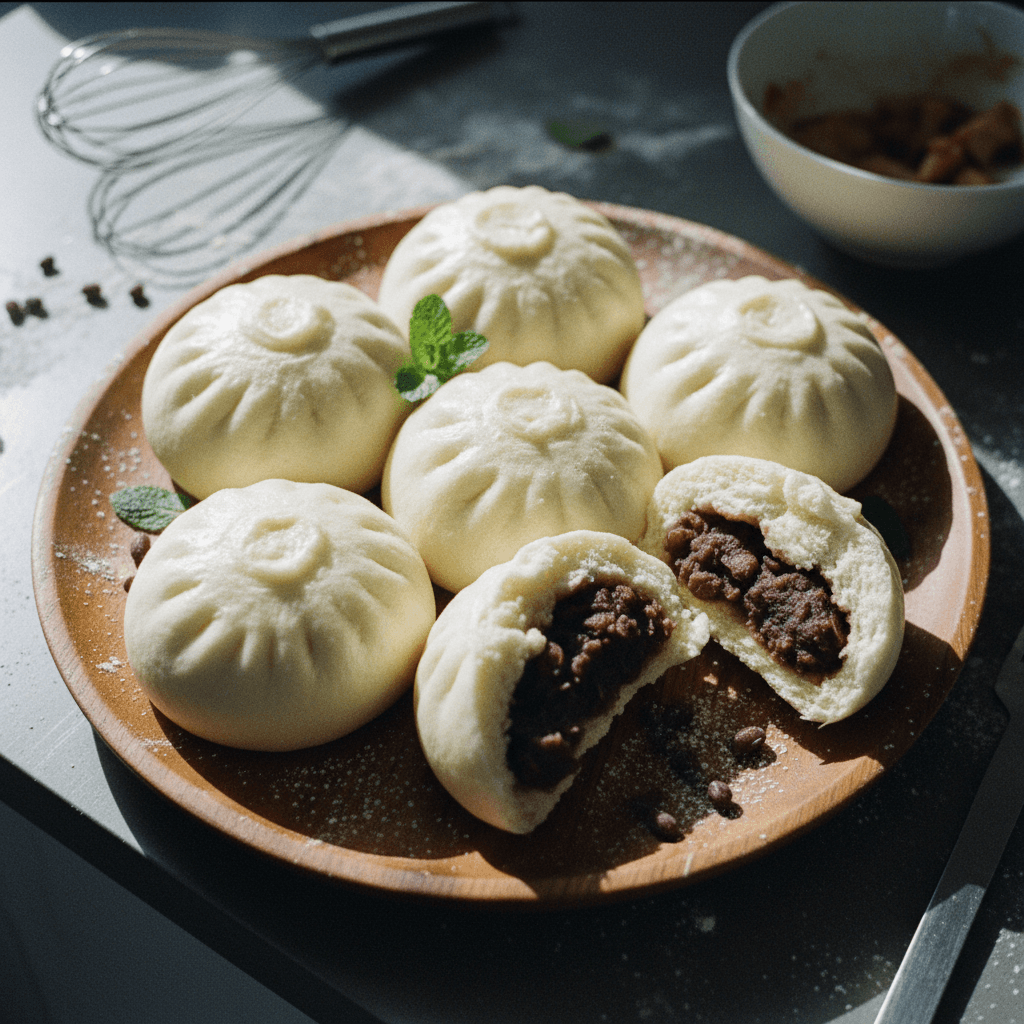Sweet Azuki Bean Bao (Steamed Red Bean Buns)