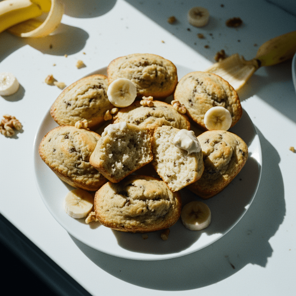 Reduced-Fat, High-Protein Banana Muffins