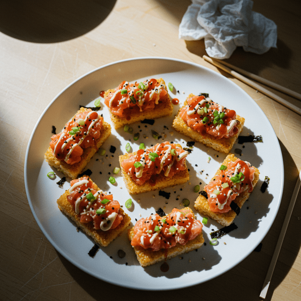 Spicy Salmon Crispy Rice