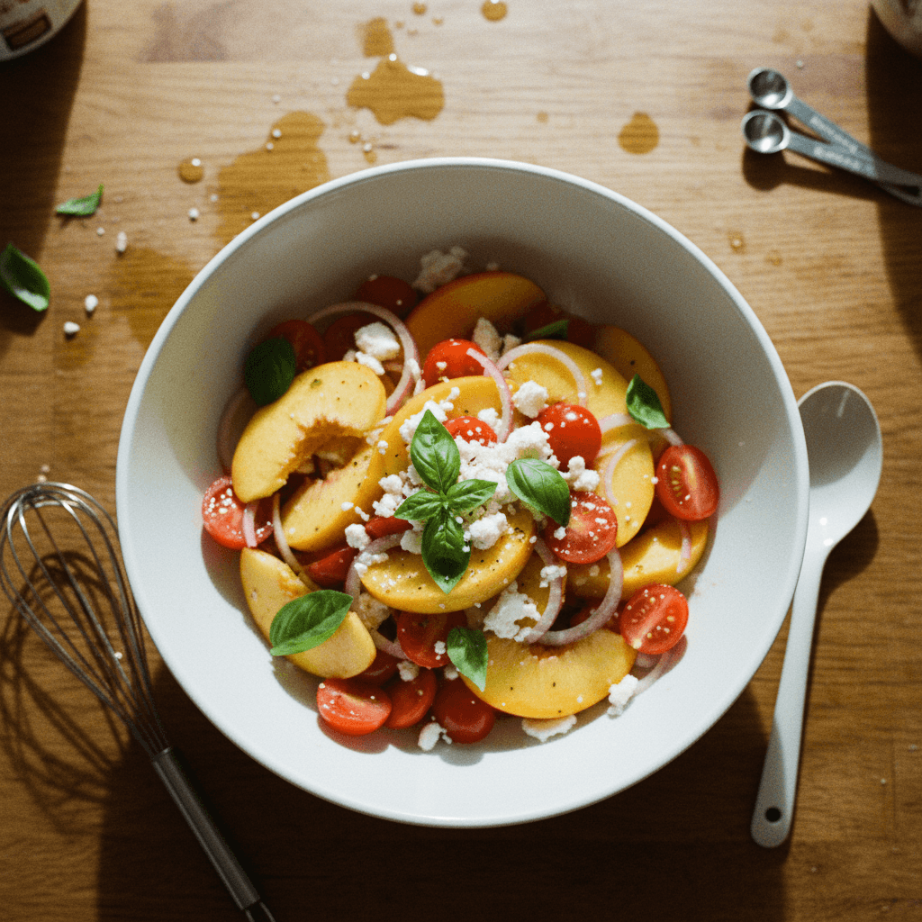 Peach Feta Salad