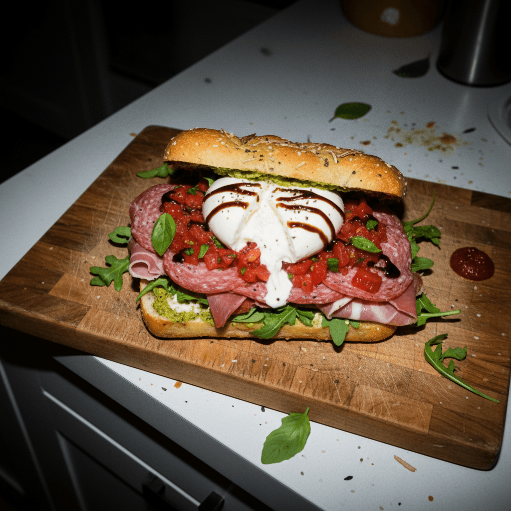 Trader Joe's Focaccia Burrata Sandwich