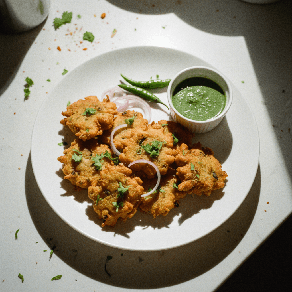 1 tsp Oil Bhajiyas (Pakoda)