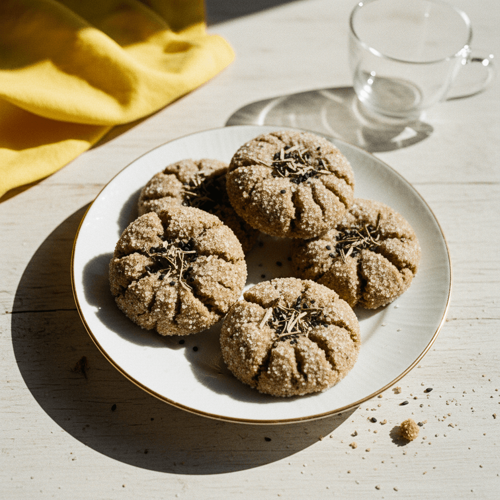 Black Sesame Earl Grey Cookies