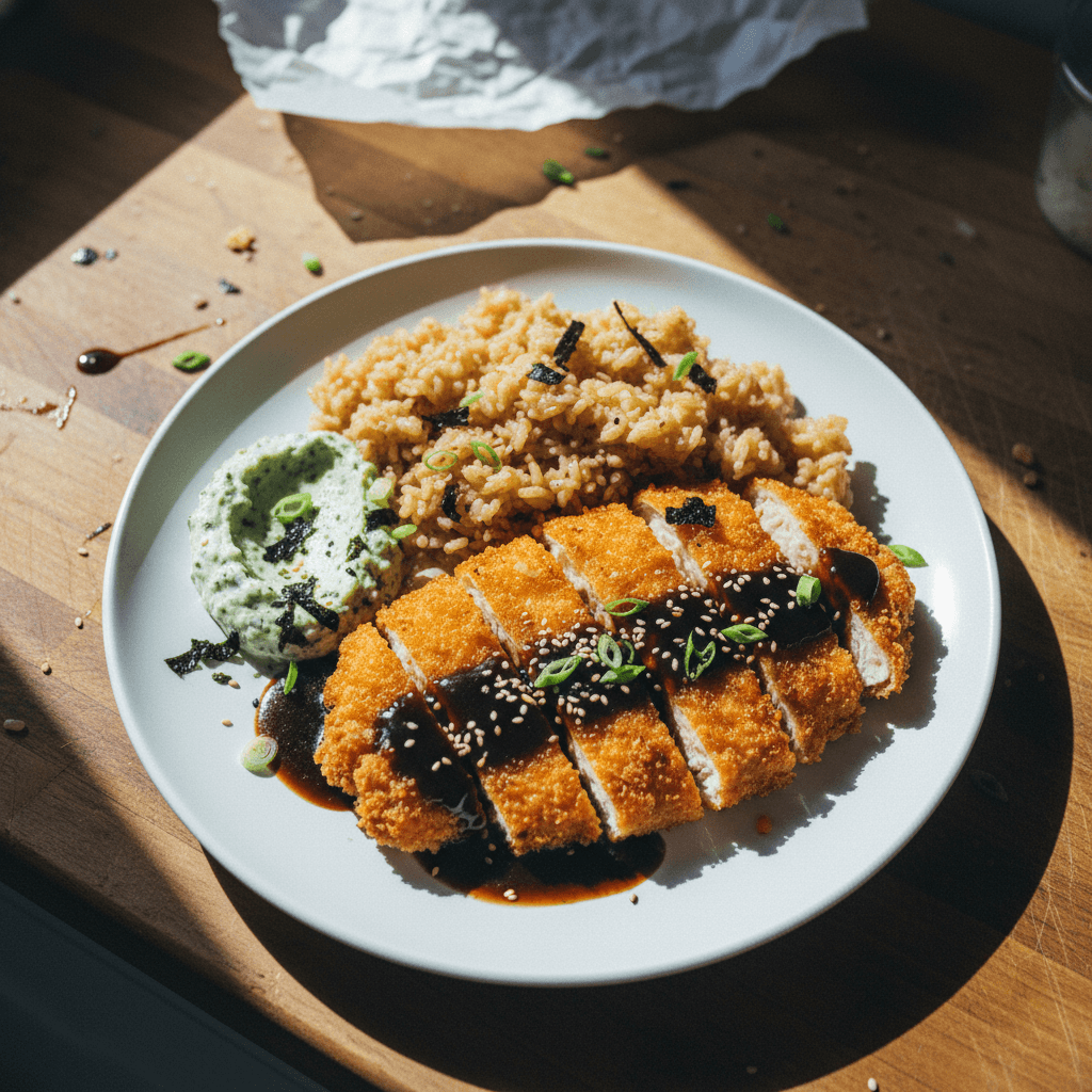 Chicken Katsu with Black Garlic Tonkatsu Sauce