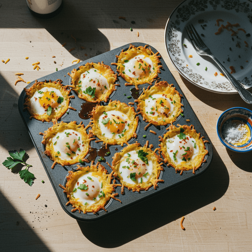 Smashed Potato Egg Cups