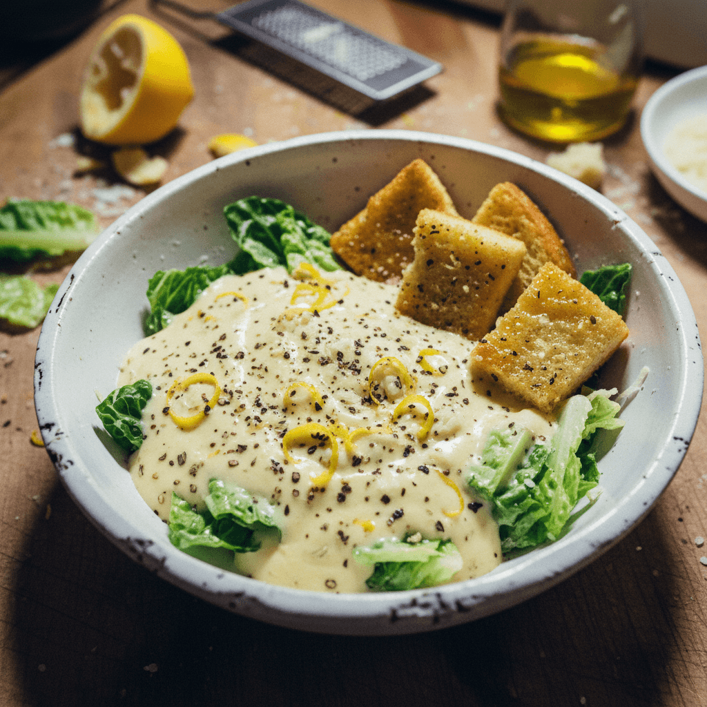 Zesty Lemon-Garlic Caesar Dressing