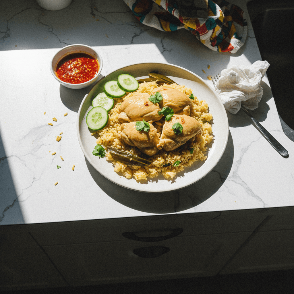 One Pot Hainanese Chicken Rice