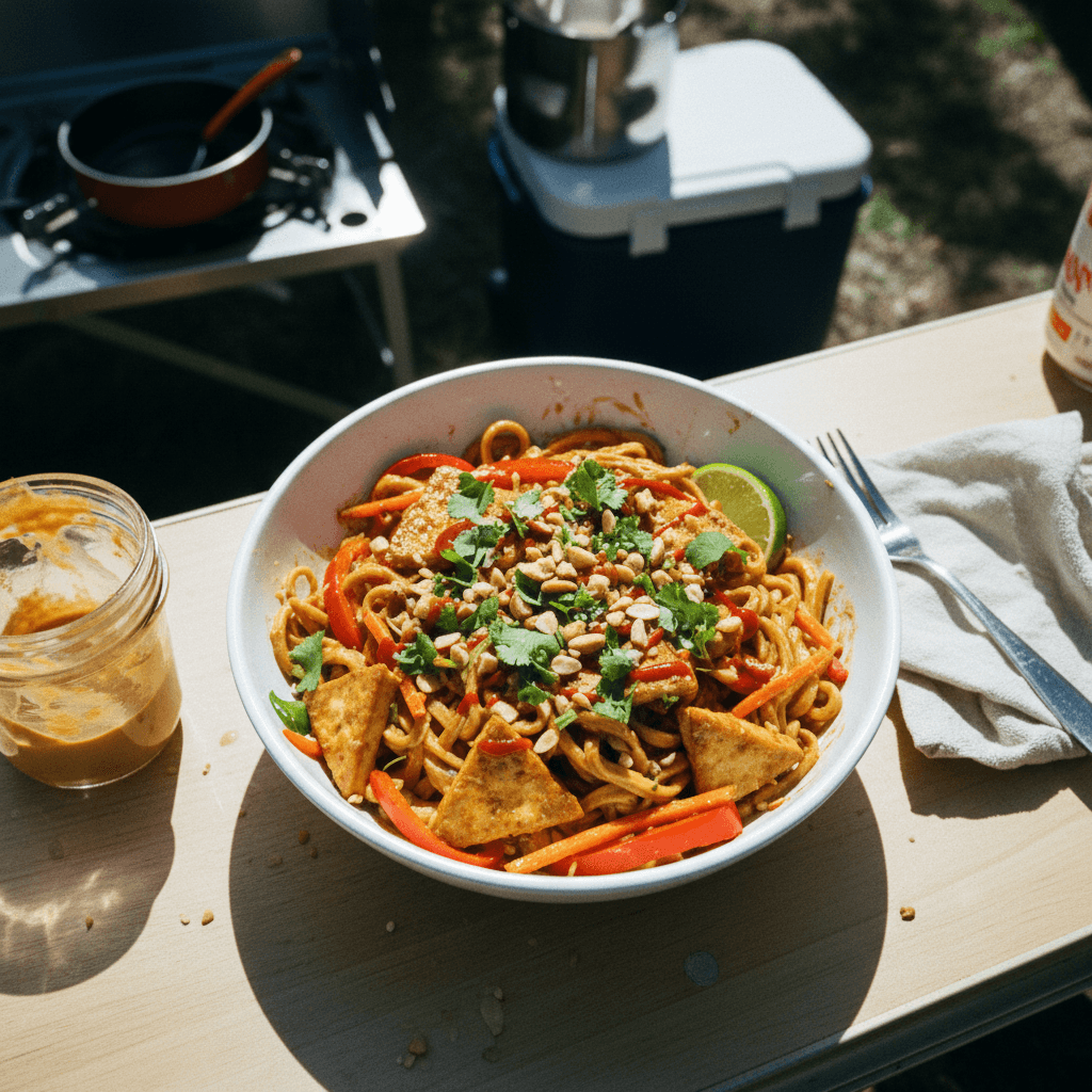 Tofu & Veggie Peanut Noodles (Camping Peanut Noodles)