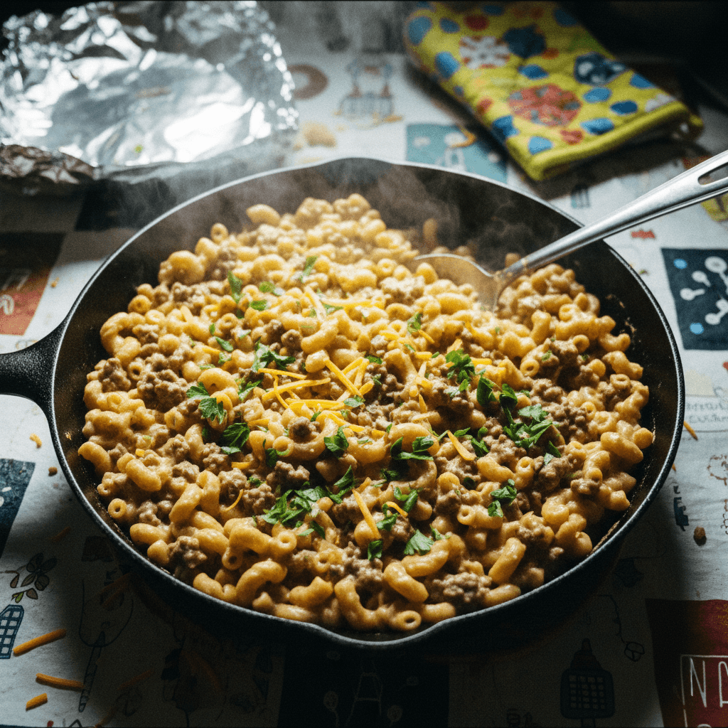 One-Pot Creamy Beef & Mac