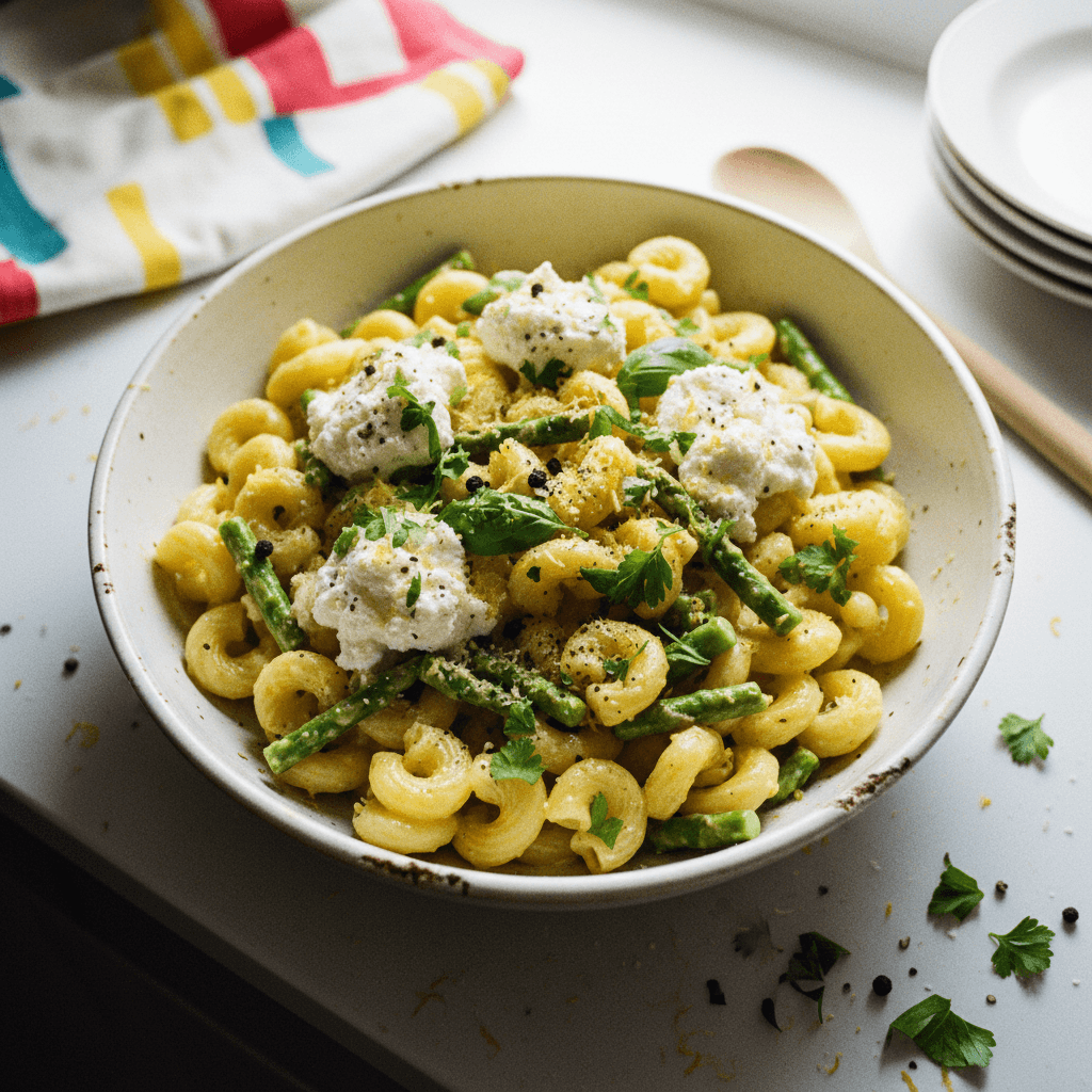 Trader Joe's Lemon Ricotta One-Pot Pasta with Asparagus