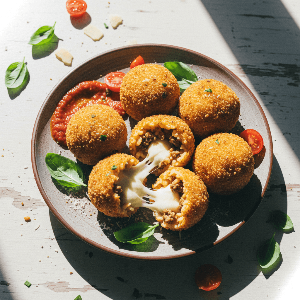 Arancini (Stuffed Fried Rice Balls)