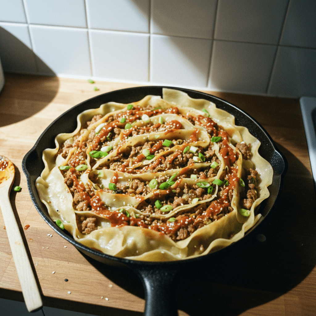 One Pan Dumpling Lasagna