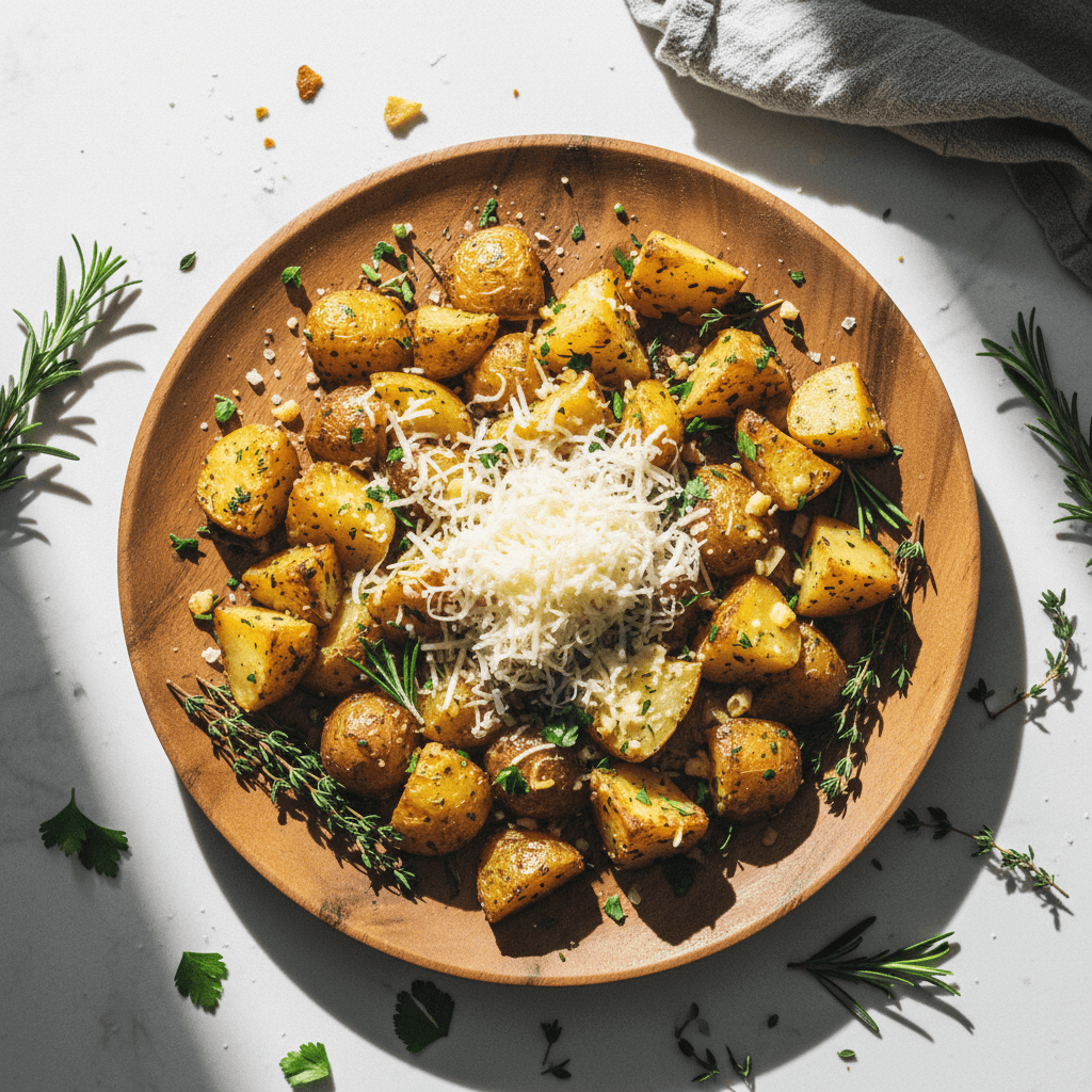Crispy Garlic and Herb Roasted Potatoes
