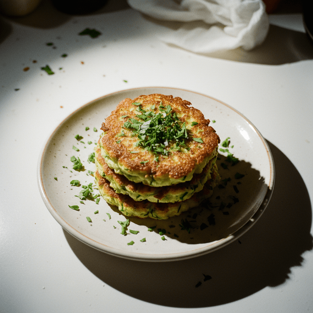 Crispy Zucchini Fritters with Fresh Parsley