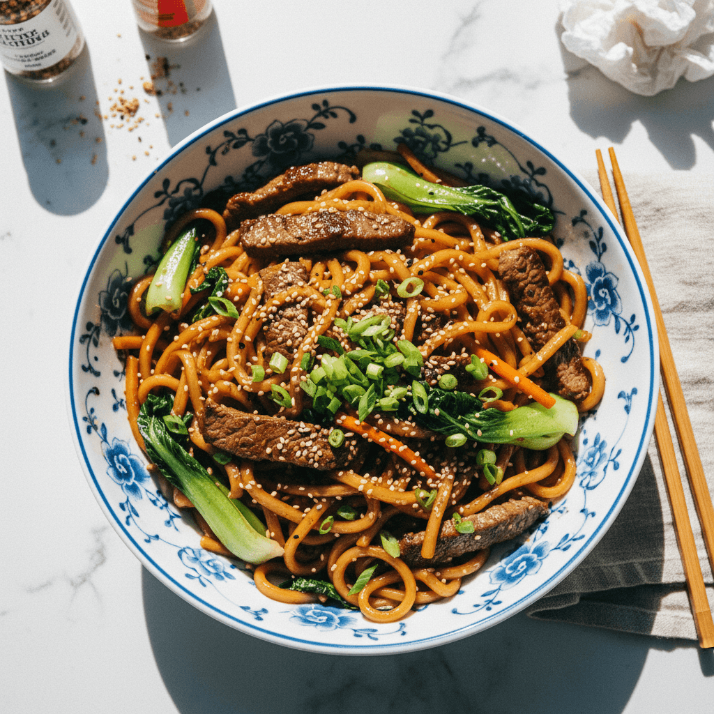 Beef Udon Stir Fry