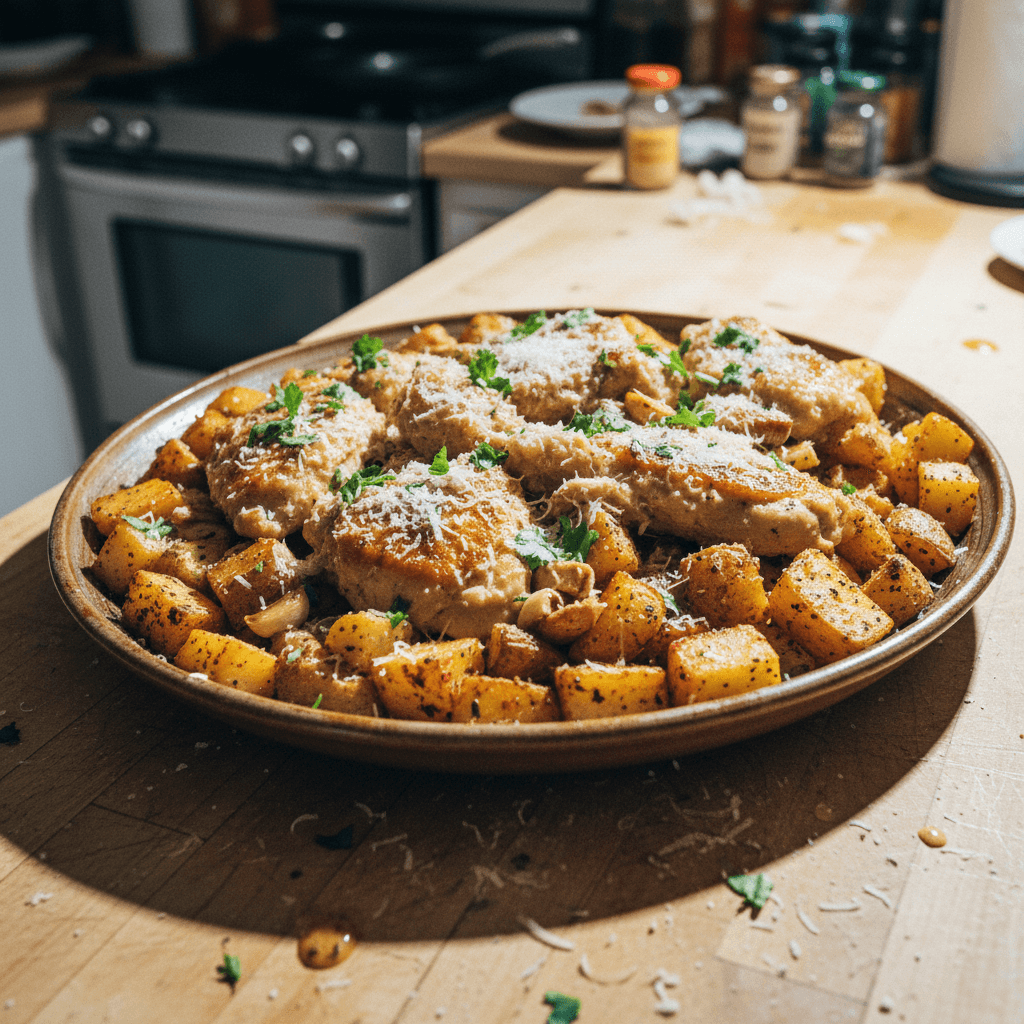 Garlic Parmesan Chicken & Potatoes