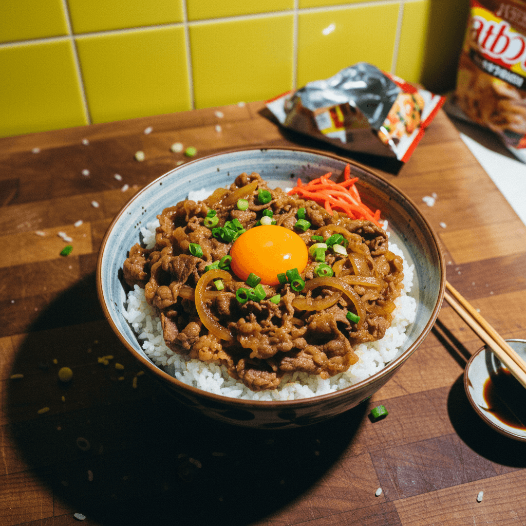 Gyudon (Japanese Beef Rice Bowl)