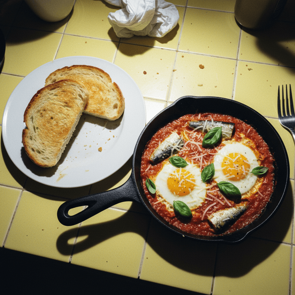 Eggs in Purgatory (The Sardine Edition)