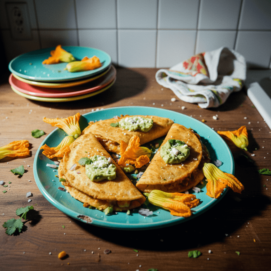 Quesadillas de Flor de Calabaza (Squash Blossom Quesadillas)