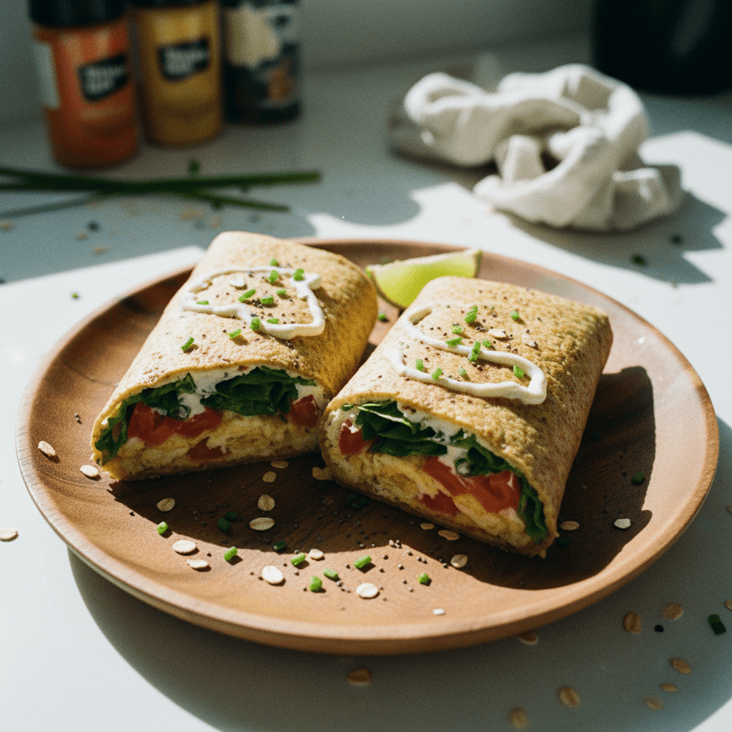 High-Protein High-Fiber Oat Chia Tortilla Wrap