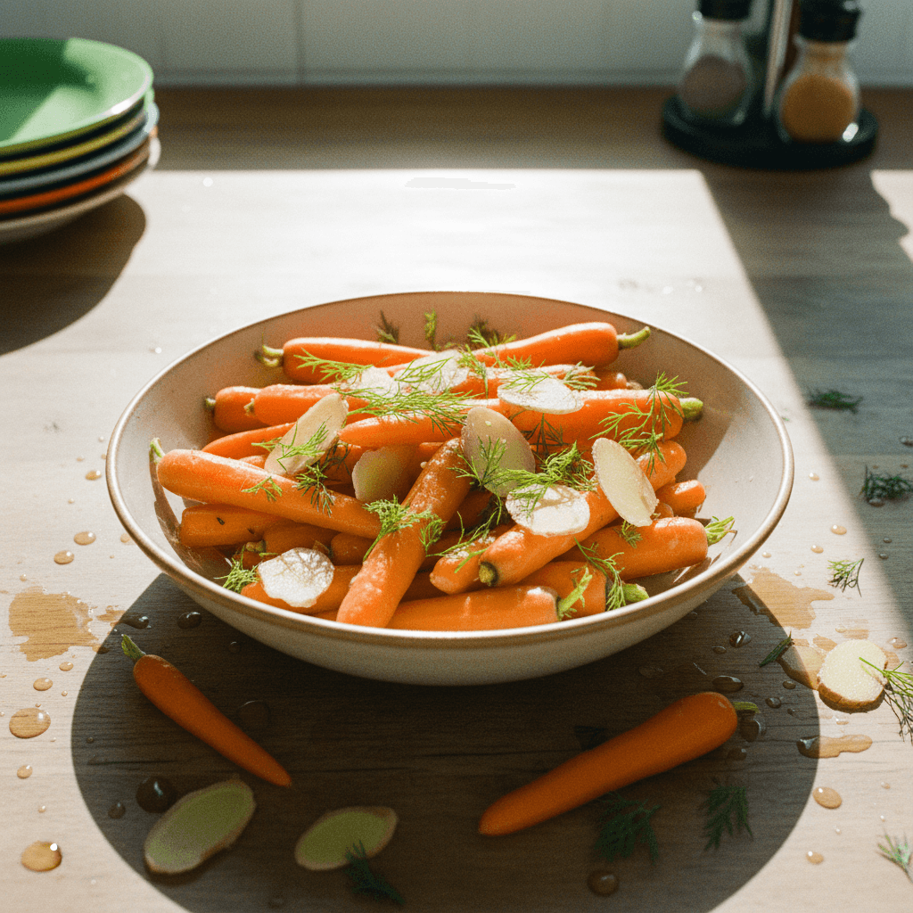 Fermented Carrot Sticks with Ginger Essence