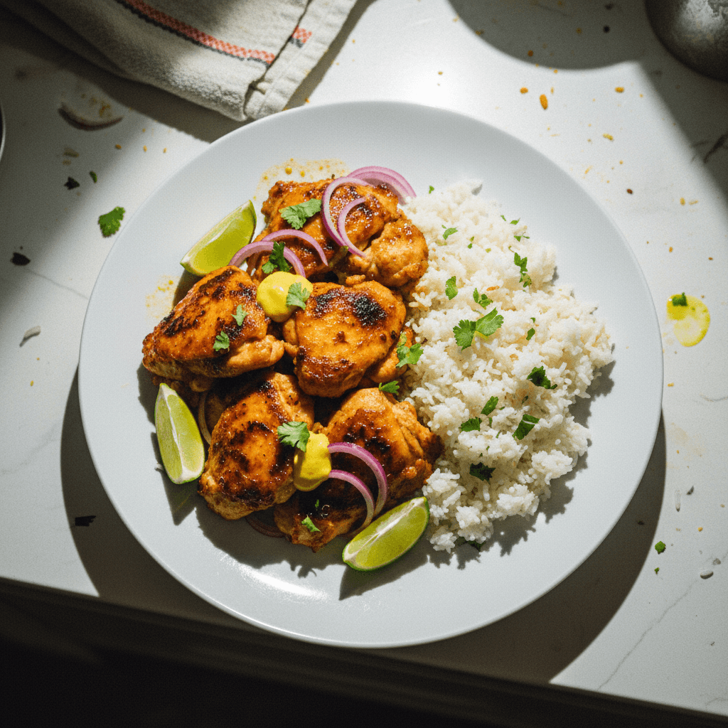 Peruvian Inspired Chicken with Coconut Rice