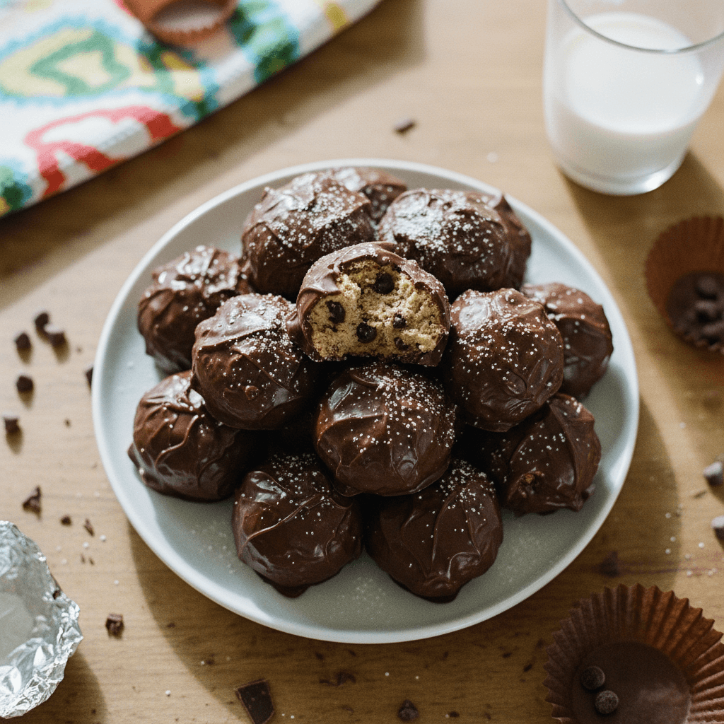 Chocolate Covered Cookie Dough Bites