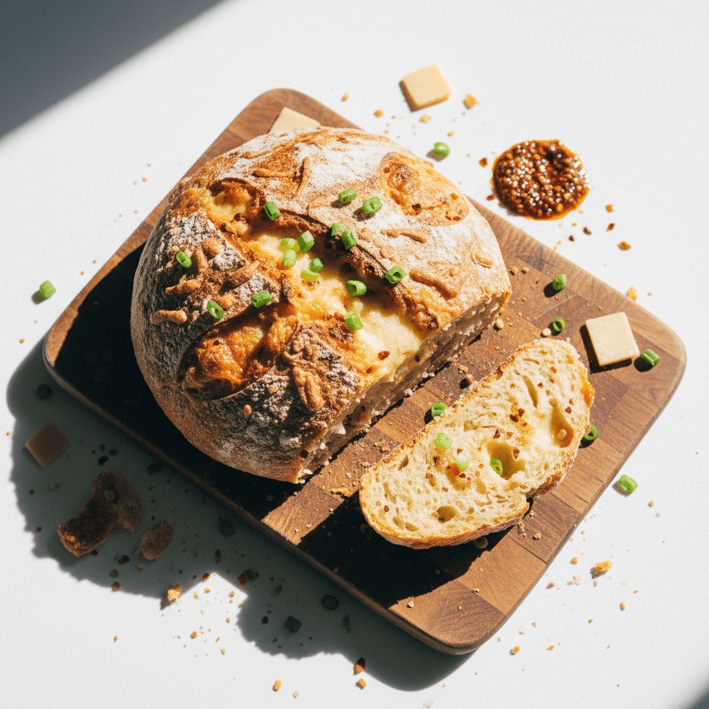 Chili Garlic Gouda Sourdough Bread