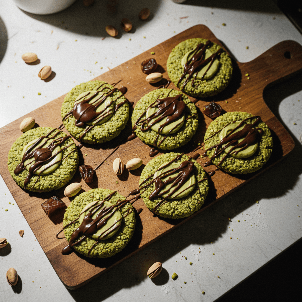 Pistachio Thumbprint Cookies