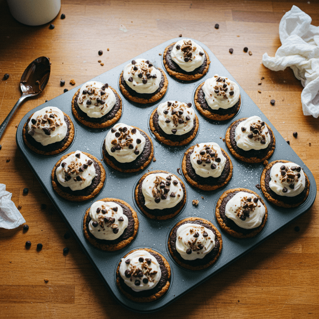 Cookie Dough Brownie Cheesecake Cups