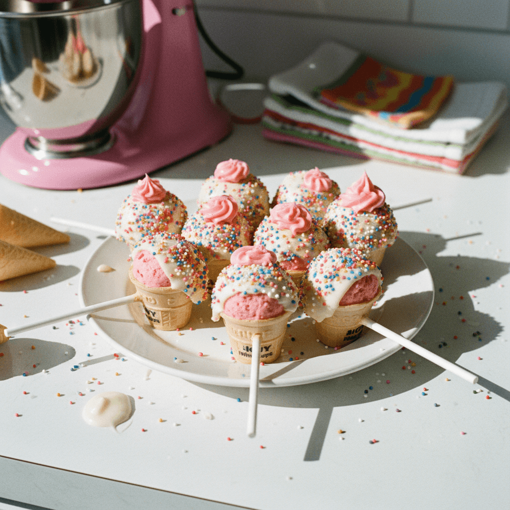 Ice Cream Cone Cake Pops