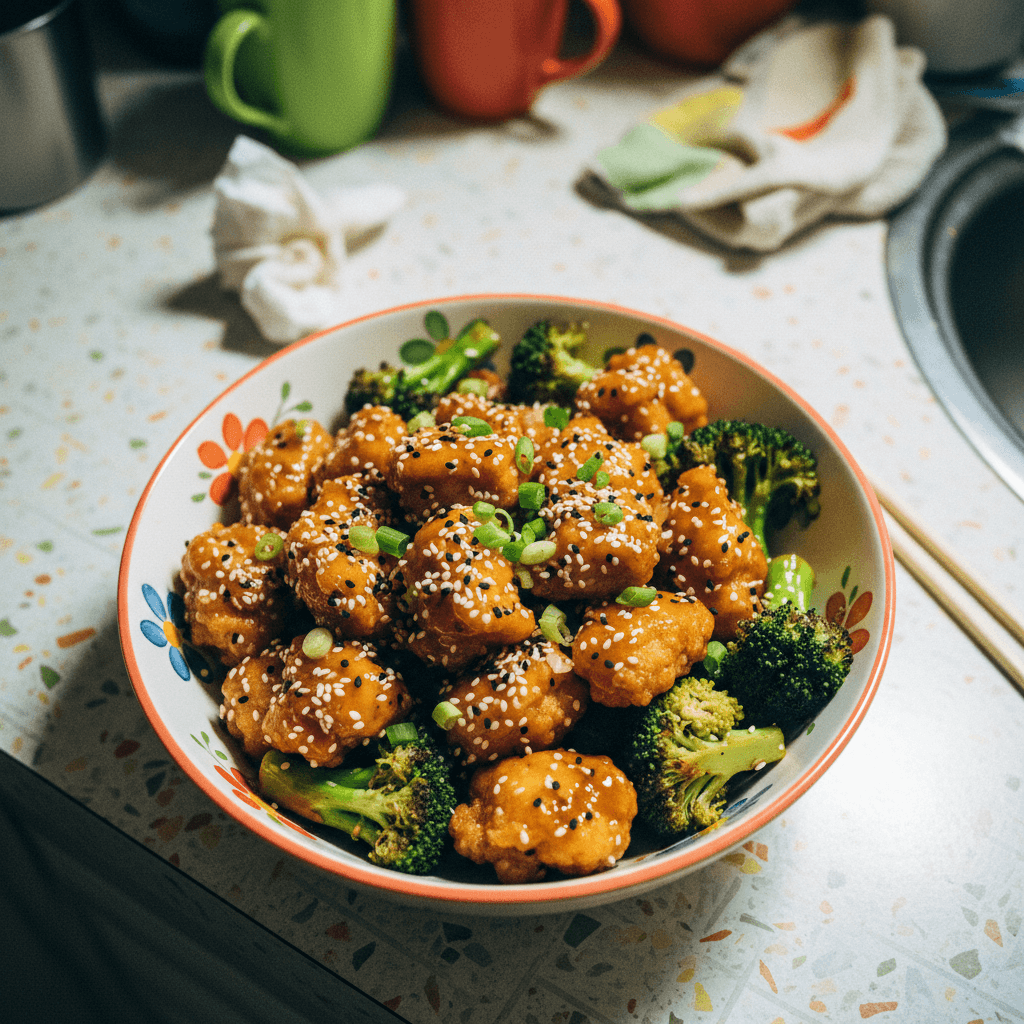 Honey Sesame Chicken with Broccoli