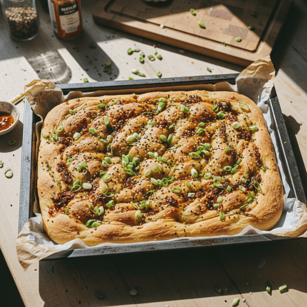 Asian Inspired Same Day Focaccia