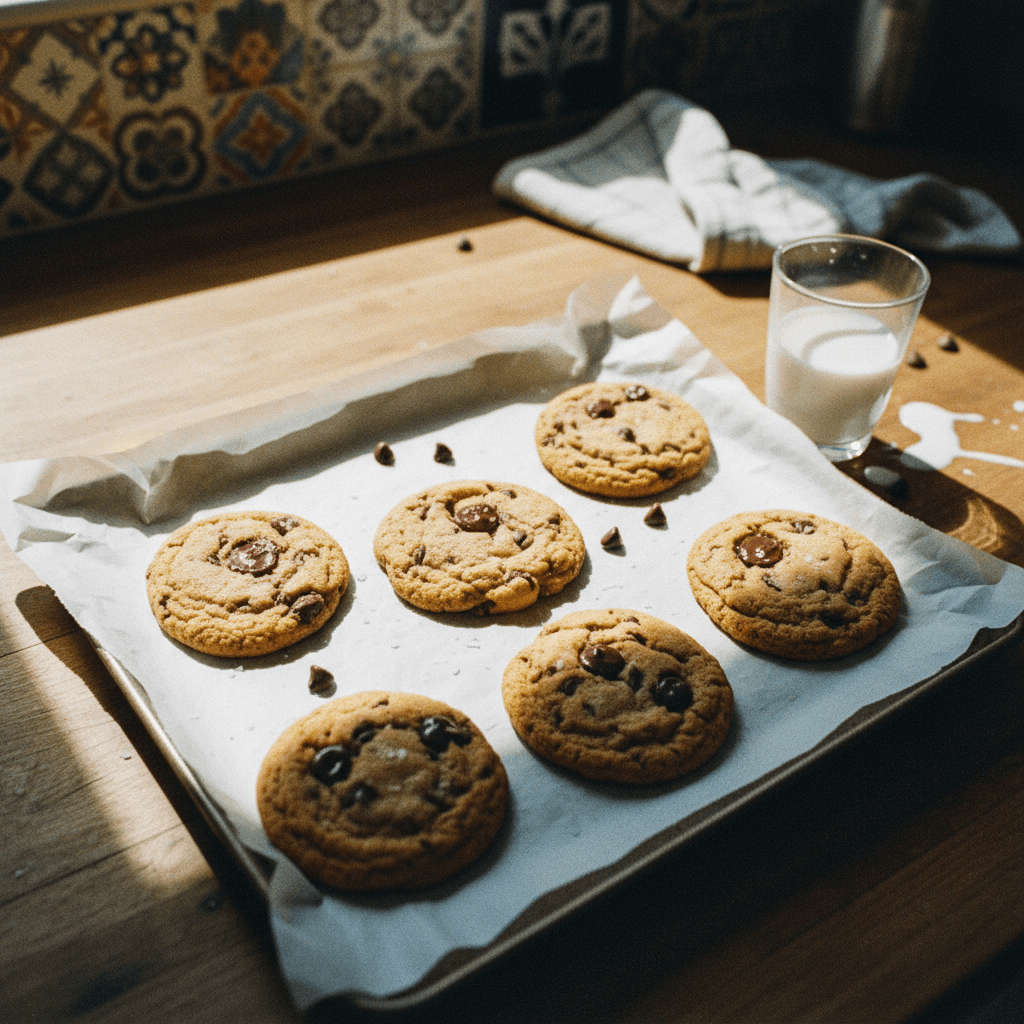 Soft & Golden Vegan Chocolate Chip Cookies