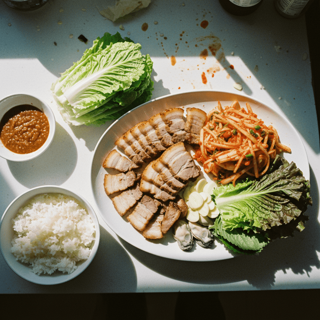 Instant Pot Bossam (Boiled Pork Belly with Radish Kimchi)