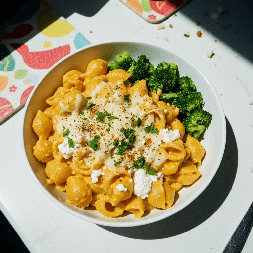 Butternut Squash Mac and Cheese with Cottage Cheese