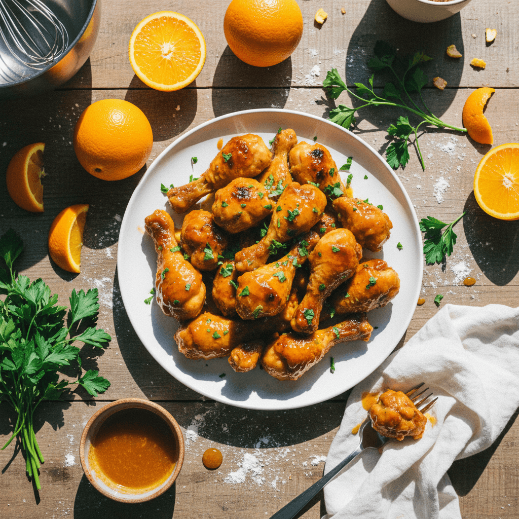 Orange Glazed Chicken Drumettes