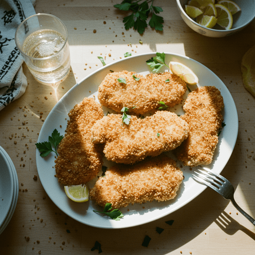 Golden Crispy Chicken Cutlets