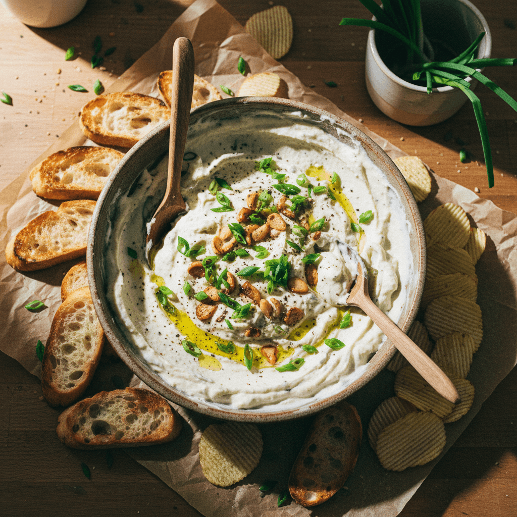 Confit Garlic and Scallion Dip